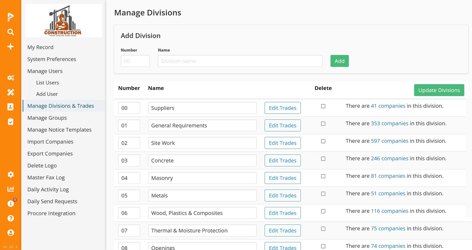 Preconsuite interface and feature flexibility